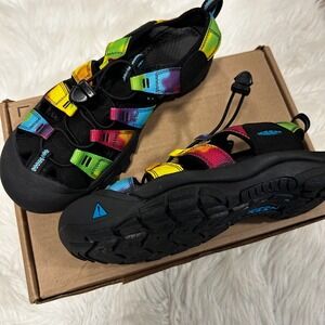 KEEN Newport Retro Water Sandals Tie Dye Rainbow Sport H2 Outdoor Women's 10.5